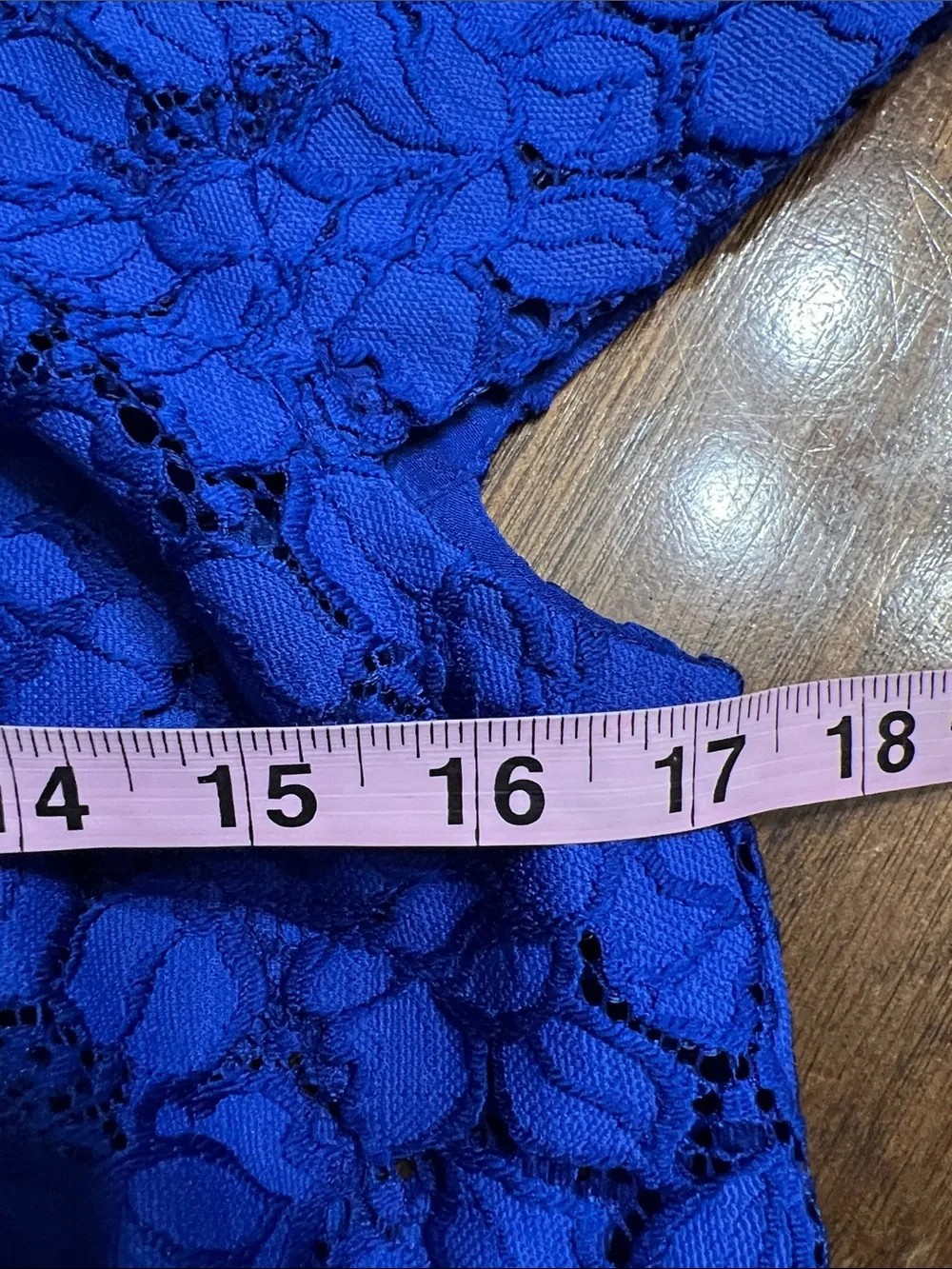 J. Crew Royal Blue Lace Shell Top Size 0 Floral Keyhole Blouse